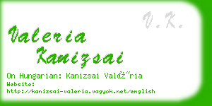 valeria kanizsai business card